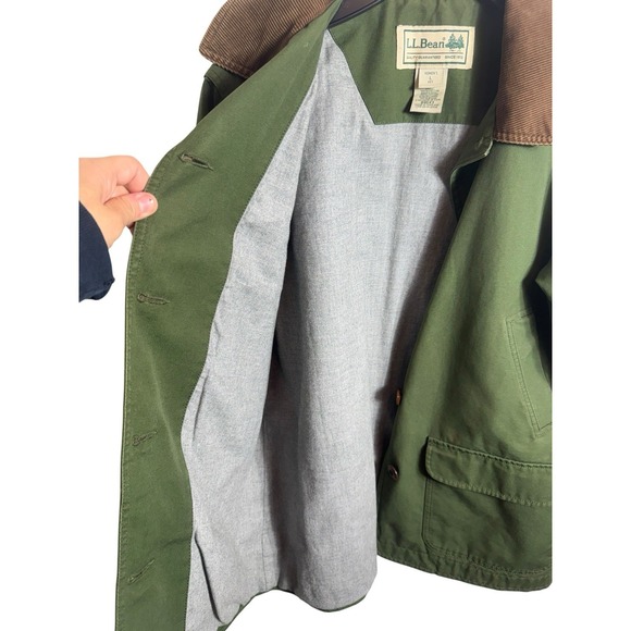 Vintage L.L. Bean Chore Jacket Petite Large Corduroy Barn Utility Coat Lined - Picture 3 of 7